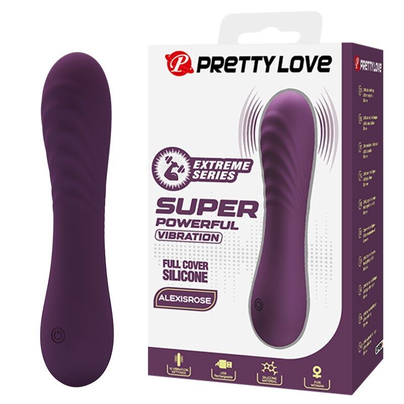 PRETTY LOVE – ALEXISROSE RECHARGEABLE VIBRATOR 10 FUNCTIONS PURPLE