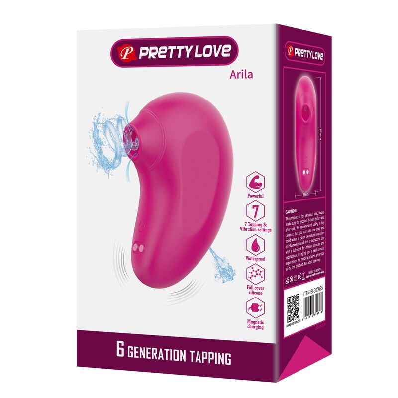 PRETTY LOVE – ARILA RECHARGEABLE CLITORAL SUCTION STIMULATOR WITH VIBRATION PINK