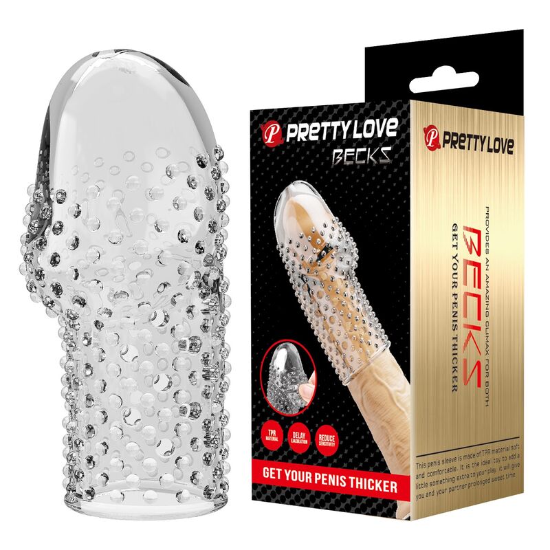 PRETTY LOVE – GEEK’S PENIS SLEEVE GET YOUR PENIS THICKER TRANSPARENT