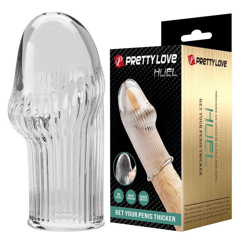 PRETTY LOVE – HUEL PENIS SLEEVE GET YOUR PENIS THICKER TRANSPARENT