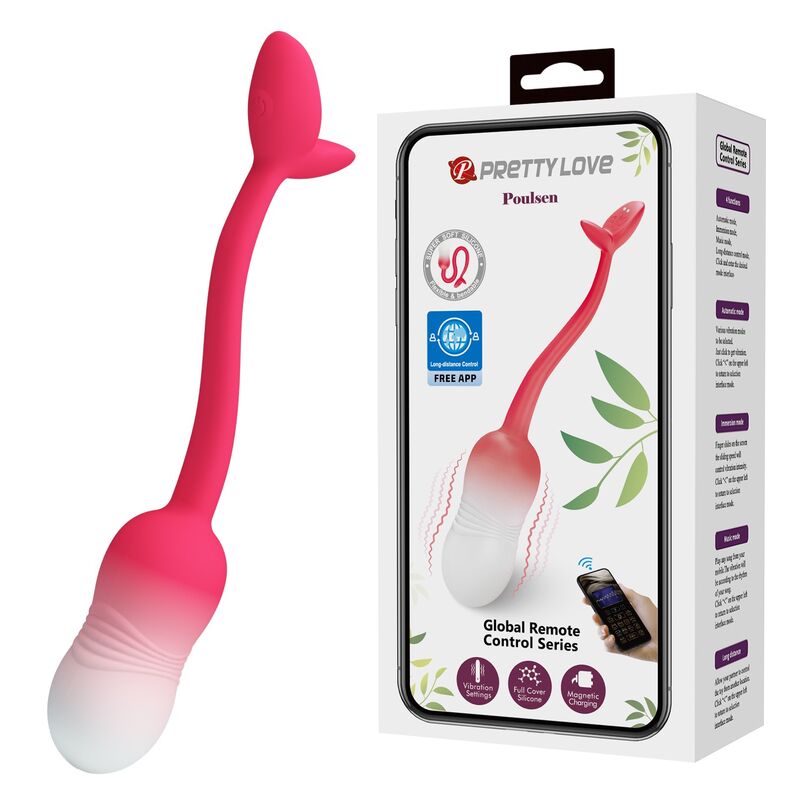 PRETTY LOVE – PULSEN APP CONTROL VIBRATING EGG 12 FUNCTIONS USB RECHARGEABLE PINK