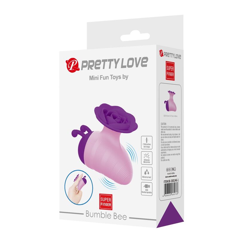 PRETTY LOVE – LITTLE BEE RECHARGEABLE CLITORAL STIMULATOR 7 MODES PURPLE-PINK