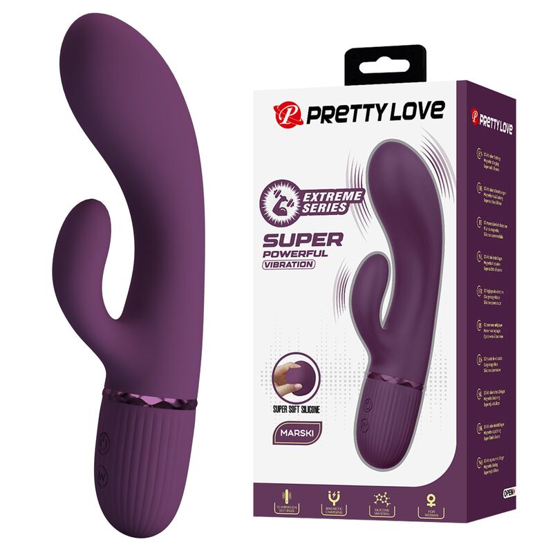 PRETTY LOVE – MARGIE RECHARGEABLE RABBIT VIBRATOR 10 FUNCTIONS PURPLE