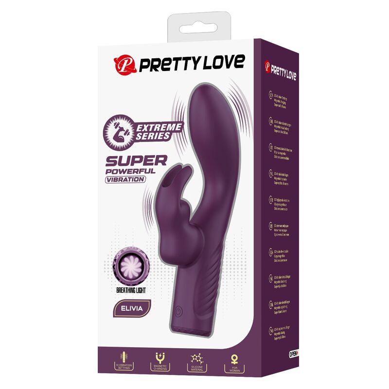 PRETTY LOVE – OLIVIA RECHARGEABLE RABBIT VIBRATOR 10 FUNCTIONS