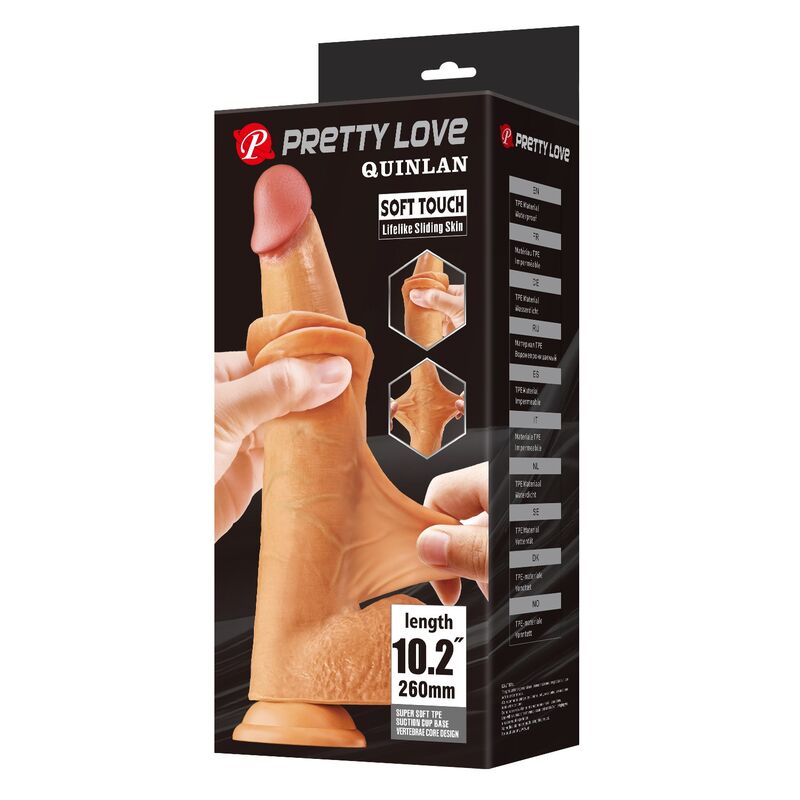 PRETTY LOVE – QUINLAN REALISTIC DILDO 26 CM Ø 5.5 CM NATURAL