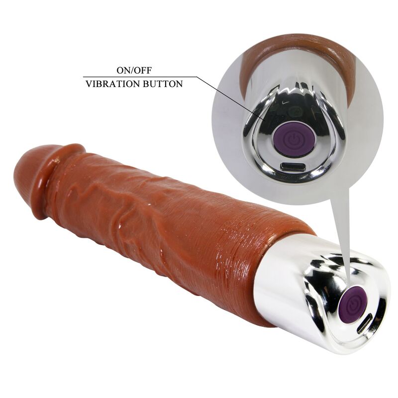 PRETTY LOVE – PRO REALISTIC VIBRATOR 23.5 CM Ø 4.8 CM BROWN