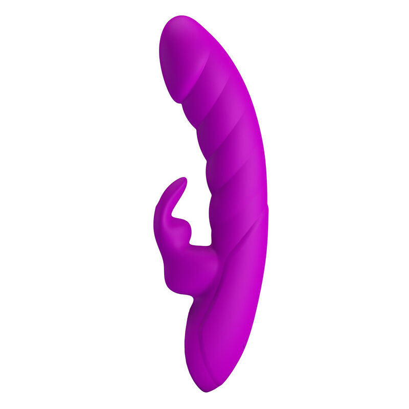 PRETTY LOVE – MONICA RECHARGEABLE DUAL STIMULATION G-SPOT AND CLITORAL VIBRATOR PURPLE