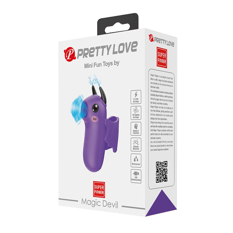 PRETTY LOVE – MAGIC DEVIL PURPLE RECHARGEABLE FINGER STIMULATOR