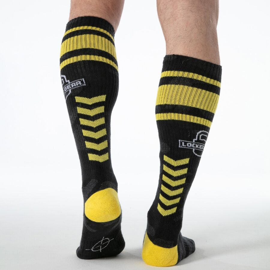 LOCKER GEAR – FULL MILITARY KNEE HIGH SOCKS YELLOW ONE SIZE