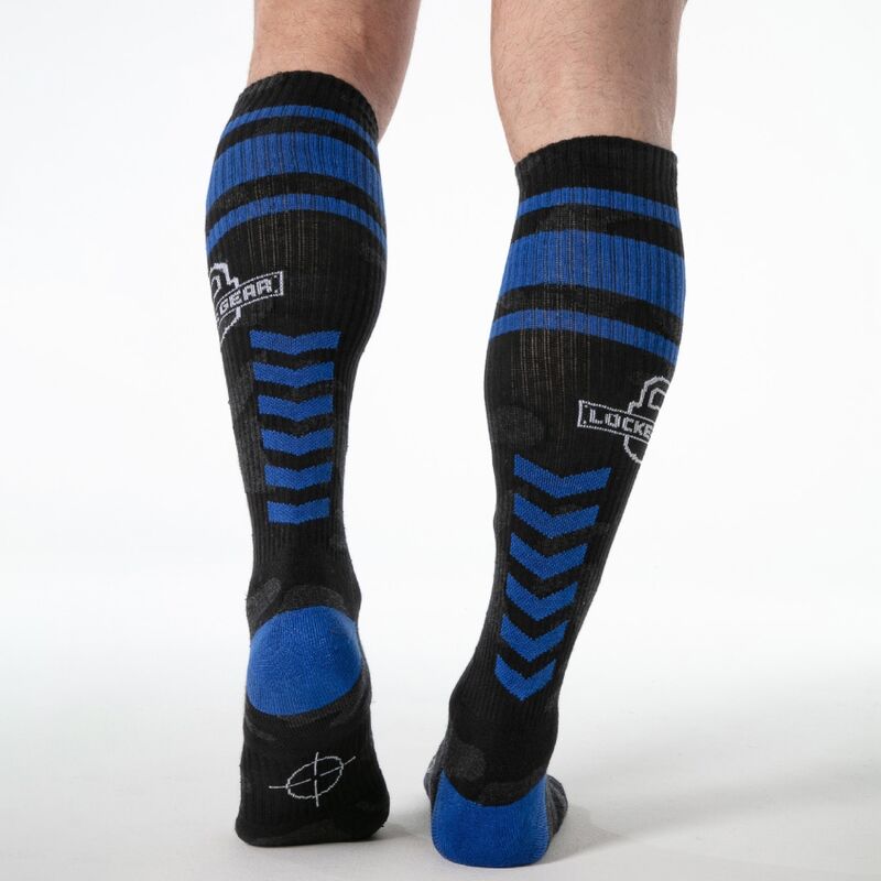 LOCKER GEAR – FULL MILITARY KNEE HIGH SOCKS ONE SIZE BLUE