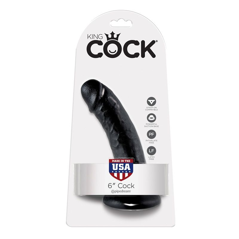 KING COCK 6″ PENE NEGRO 15.2 CM