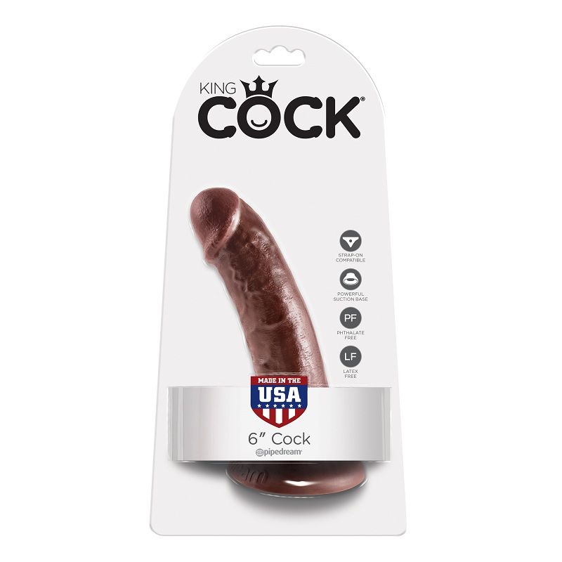 KING COCK 6″ PENE MARRÓN 15.2 CM