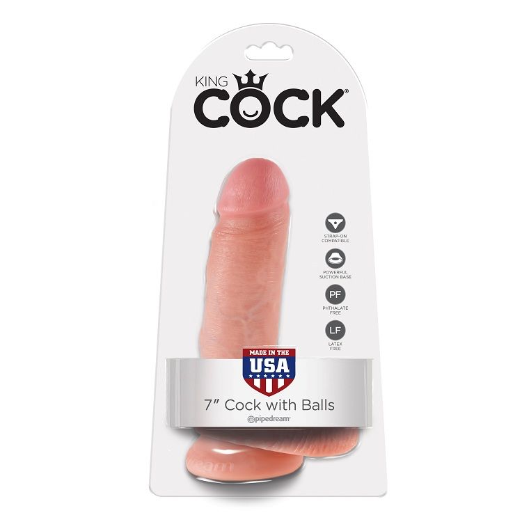 KING COCK – 7 PENE REALISTICO NATURAL 17.8 CM