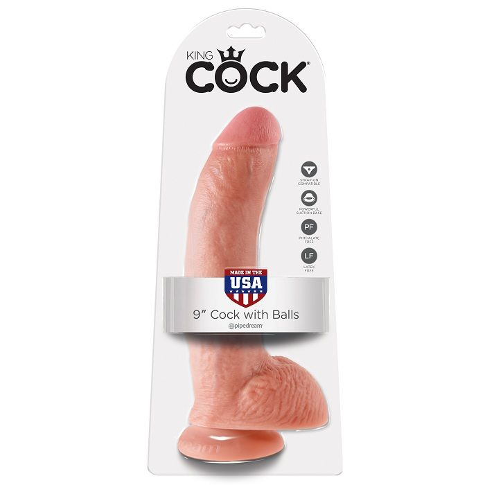 KING COCK – 9 PENE REALISTICO NATURAL 22.9 CM