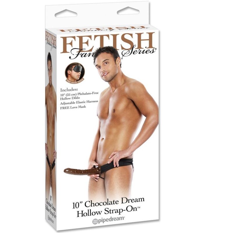Arnes hueco para hombre ajustable color chocolate 22 cm FETISH FANTASY SERIES