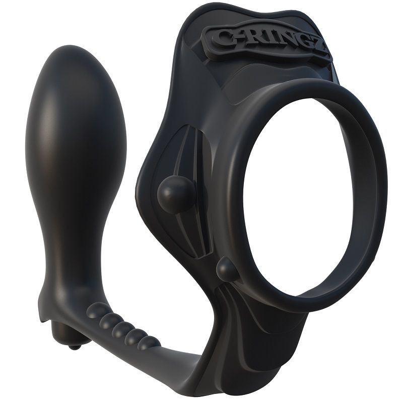 FANTASY C-RINGZ – ROCK HARD ANILLO POTENCIADOR CON PLUG ANAL