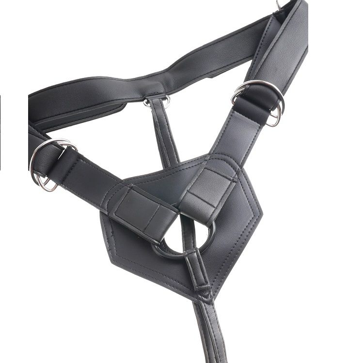 KING COCK – HARNESS CON PENE REALISTICO MARRÓN 20.3 CM