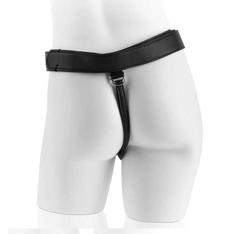 KING COCK – HARNESS CON PENE REALÍSTICO NEGRO 22.9 CM