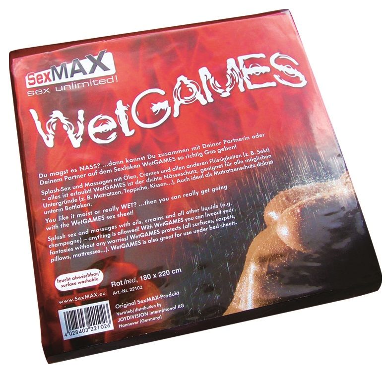JOYDIVISION SEXMAX – SABANA ROJA DE PLASTICO REUTILIZABLE