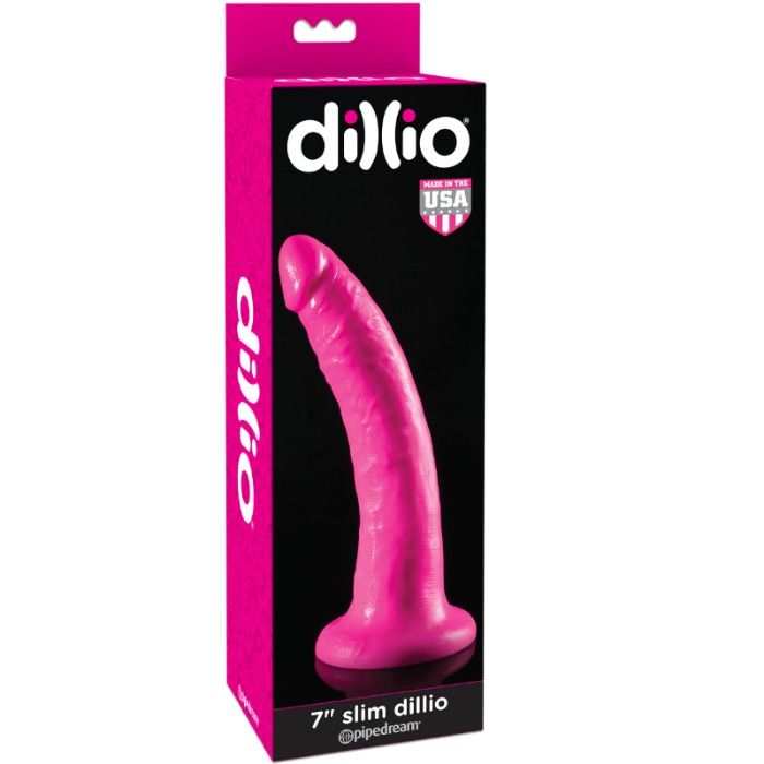 DILLIO – DILDO CON VENTOSA 17.8 CM – ROSA