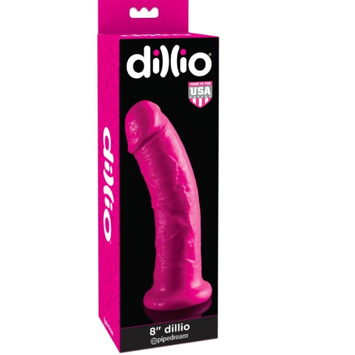 DILLIO – DILDO CON VENTOSA 20.32 CM ROSA