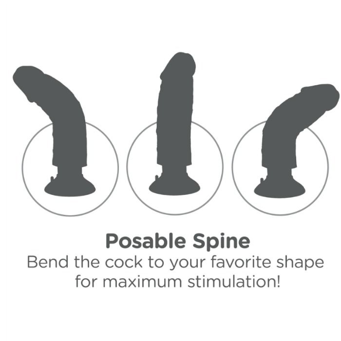KING COCK – DILDO VIBRADOR 20.32 CM NATURAL