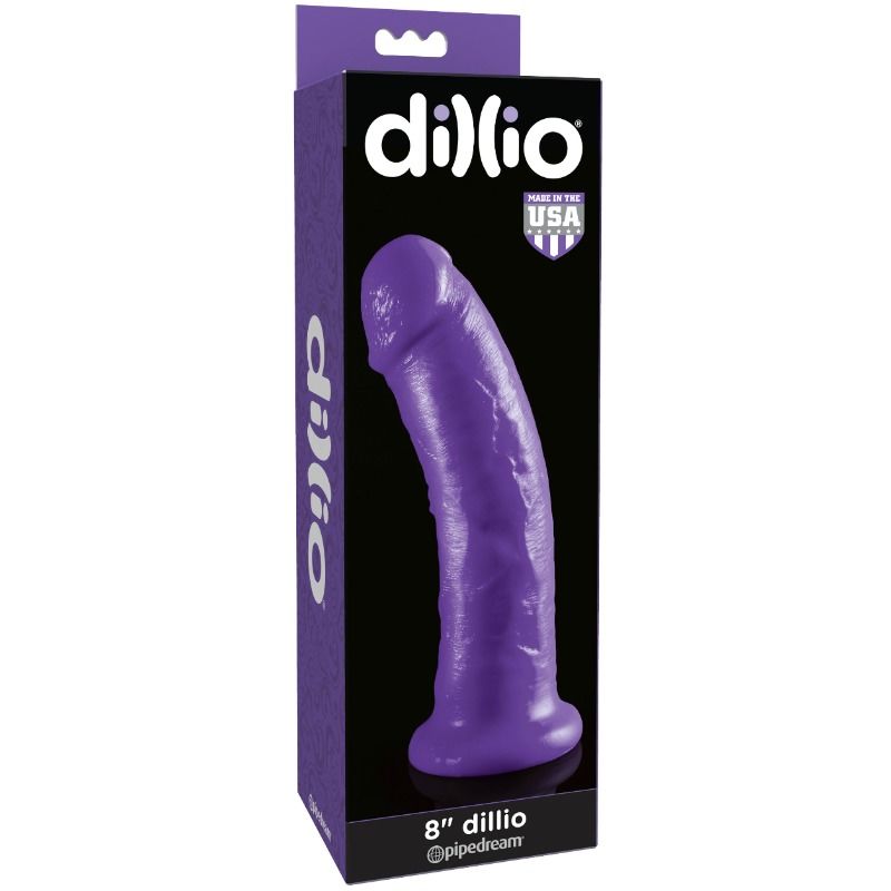 DILLIO – DILDO CON VENTOSA 20.32 CM LILA