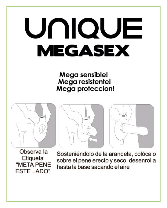 UNIQ – MEGASEX PRESERVATIVOS SENSITIVOS CON LIGUERO SIN LATEX 3 UNIDADES
