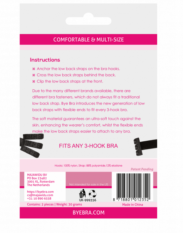BYE-BRA – ADAPTADOR SUJETADOR ESPALDA ABIERTA NEGRO  BLANCO