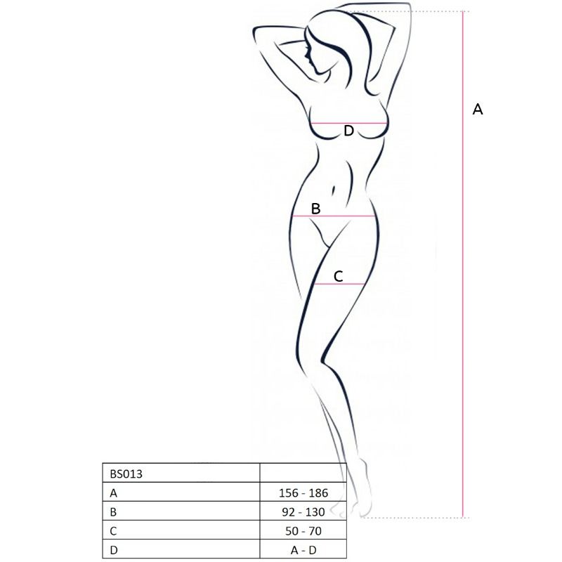 PASSION – WOMAN BS013 BODYSTOCKING BLANCO TALLA UNICA