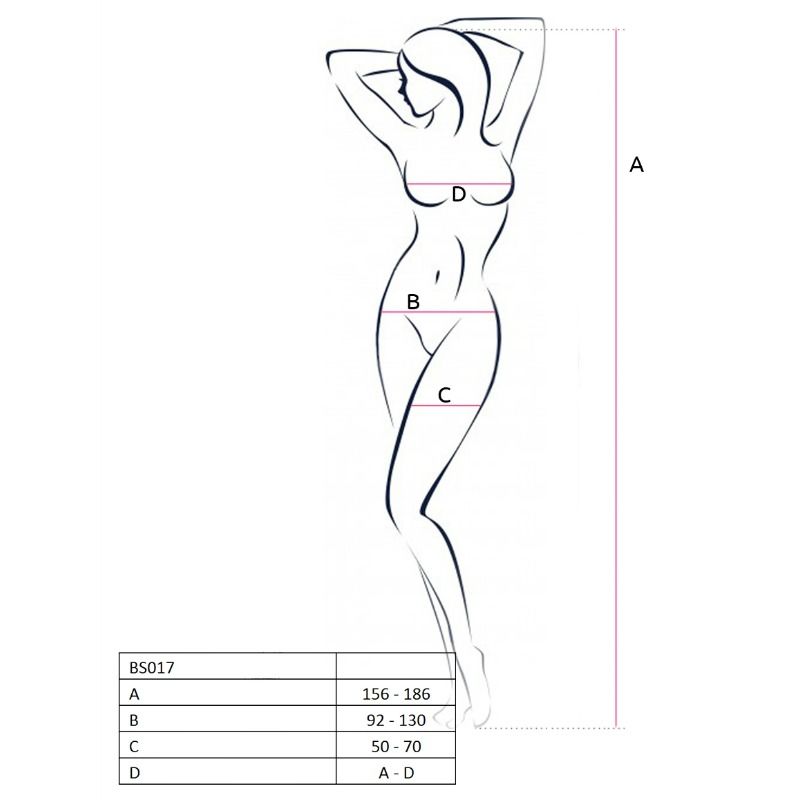 PASSION – WOMAN BS017 BODYSTOCKING NEGRO TALLA UNICA