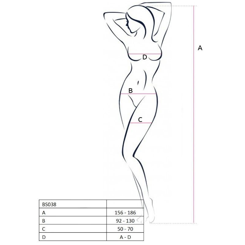 PASSION – WOMAN BS038 BODYSTOCKING ROJO TALLA UNICA