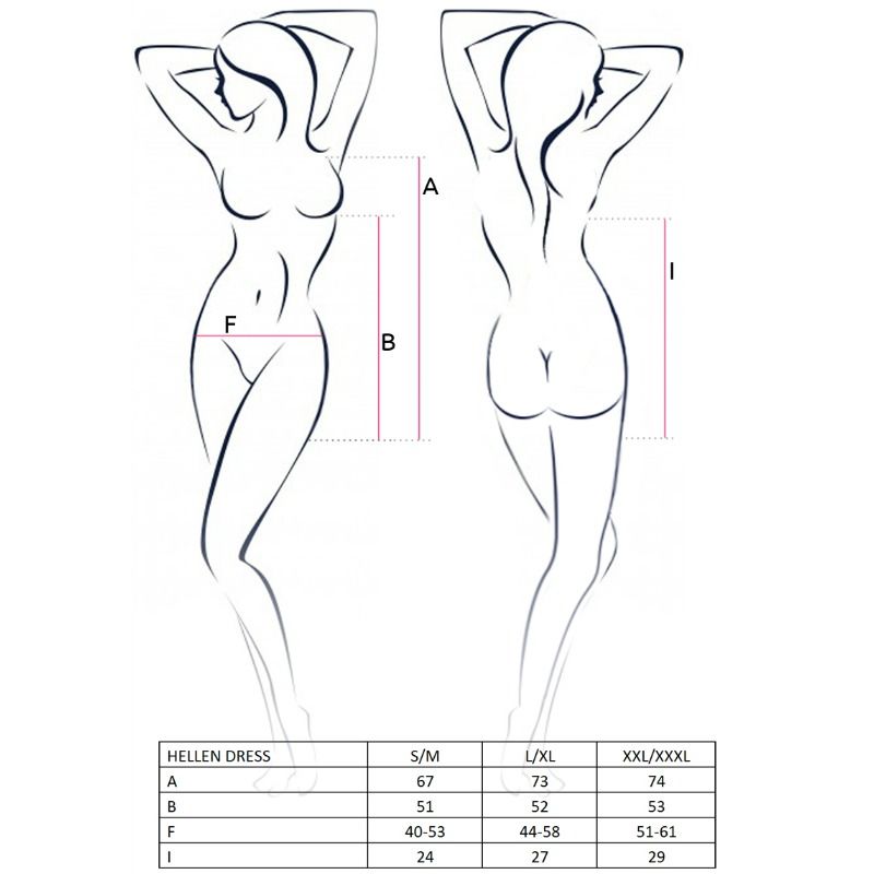 PASSION – WOMAN HELLEN VESTIDO Y TANGA TALLA S/M