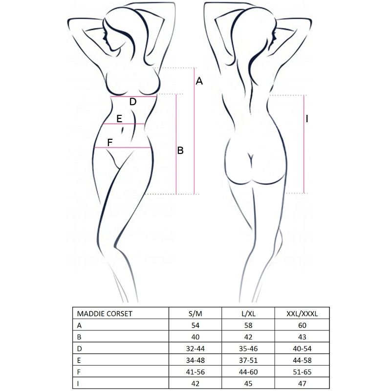 PASSION – WOMAN MADDIE CORSET NEGRO TALLA S/M