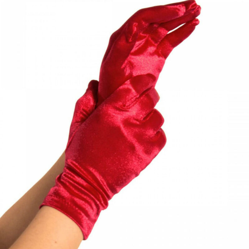 LEG AVENUE – GUANTES SATIN ROJO