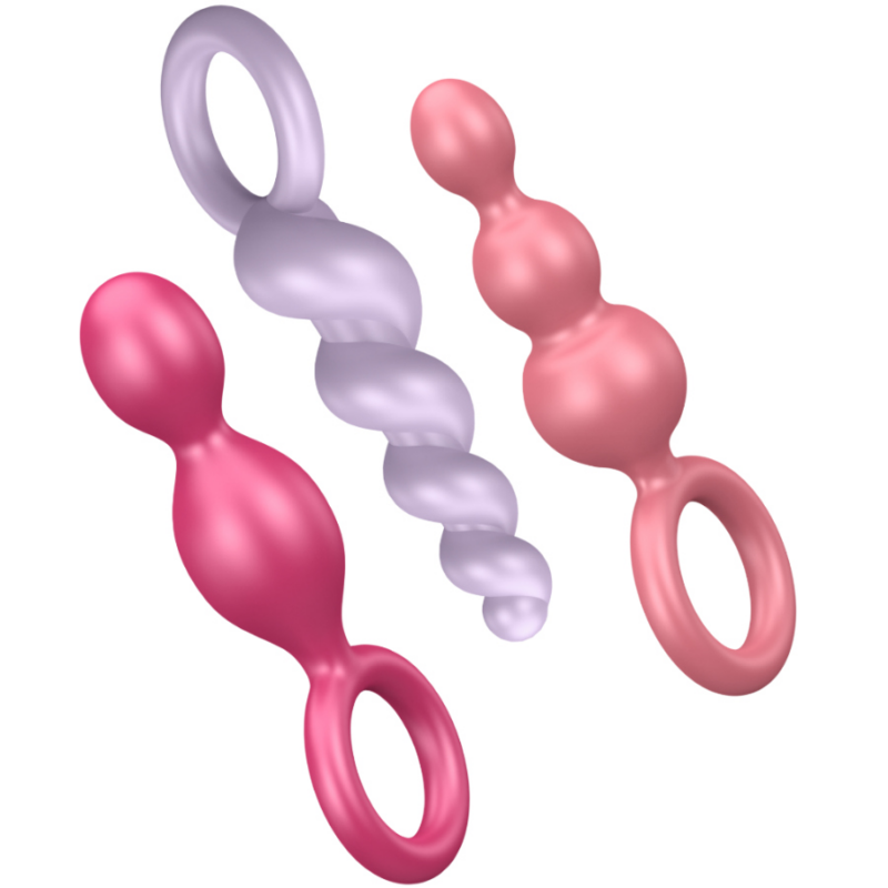 SATISFYER – ANAL PLUGS SET 3 PCS TRICOLOR