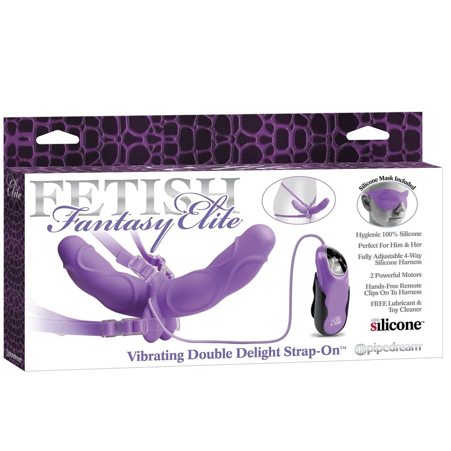 FETISH FANTASY ELITE – DOUBLE ARNES DOBLE VIBRADOR LILA 11.5CM