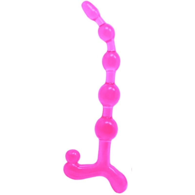 Cadena de bolas anales de TPR rosa BENDY TWIST BAILE