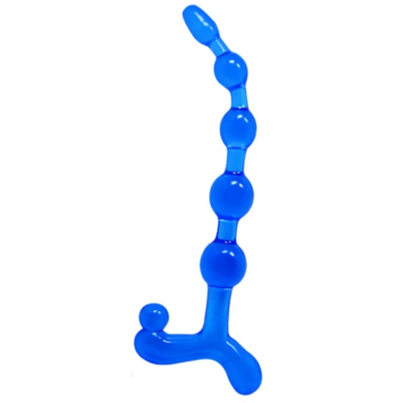 Cadena de bolas anales de TPR azul BENDY TWIST BAILE