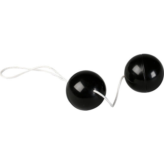 2 Bolas vaginales vibrantes en suave vinilo negro SEVEN CREATIONS