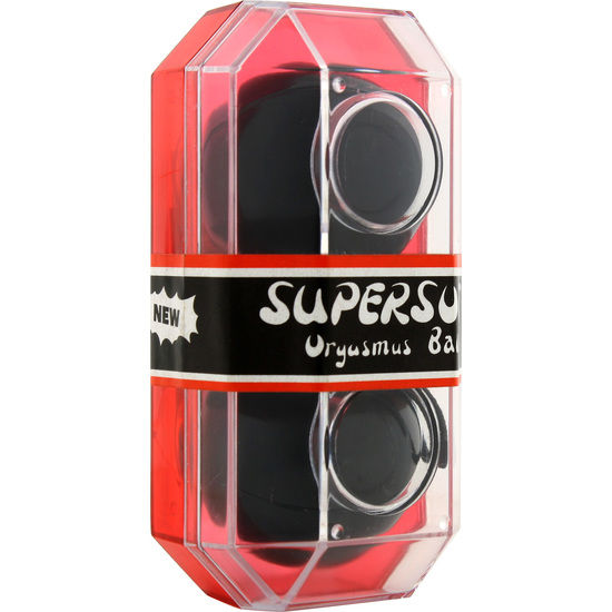 2 Bolas vaginales vibrantes en suave vinilo negro SEVEN CREATIONS