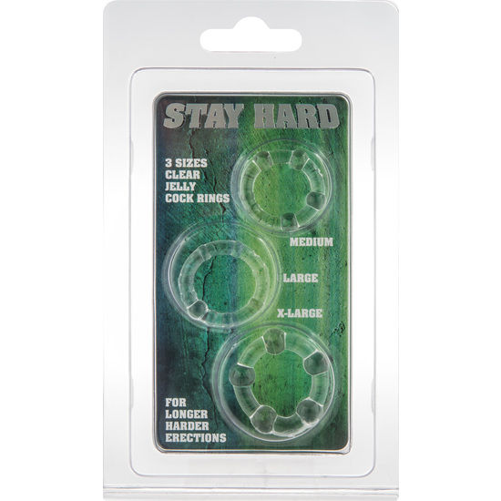 SEVEN CREATIONS – JUEGO TRES ANILLOS PENE TRANSPARENTE