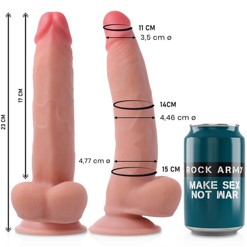 ROCKARMY – DUAL DENSITY LEOPARD DILDO REALISTA 23 CM -O- 4.77 CM