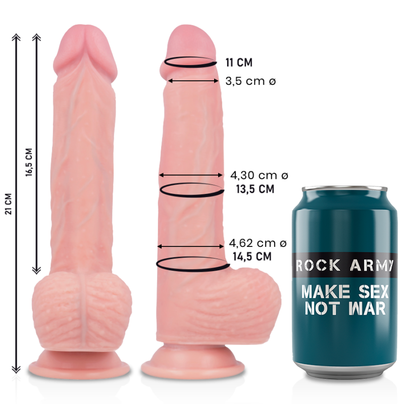 ROCKARMY – LIQUID SILICONE DILDO PREMIUM SPITFIRE 21 CM -O- 4.62 CM