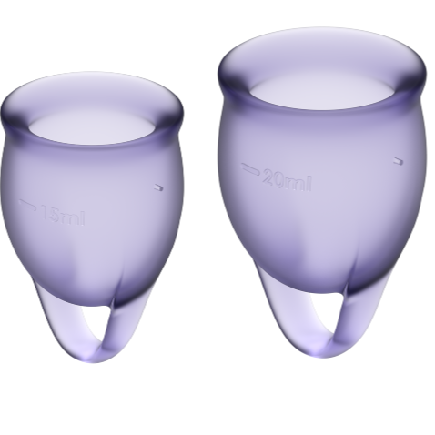 SATISFYER – FEEL CONFIDENT KIT COPA MENSTRUAL LILA 15 + 20 ML