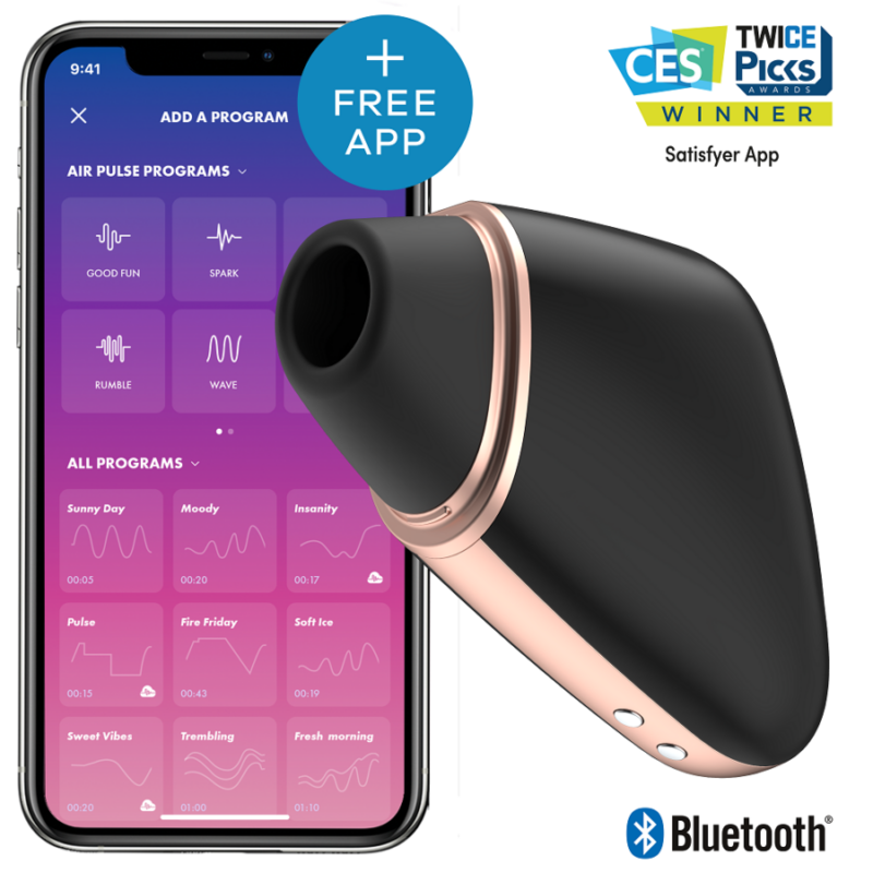 SATISFYER – LOVE TRIANGLE ESTIMULADOR Y VIBRADOR NEGRO