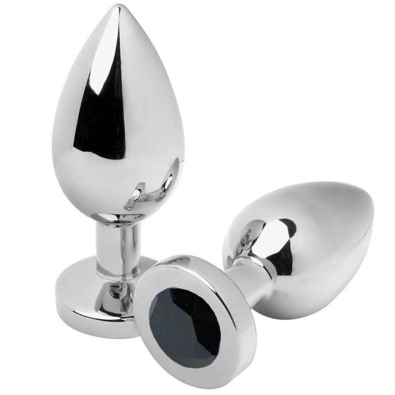 METAL HARD – ANAL PLUG DIAMOND NEGRO MEDIUM 7.62CM