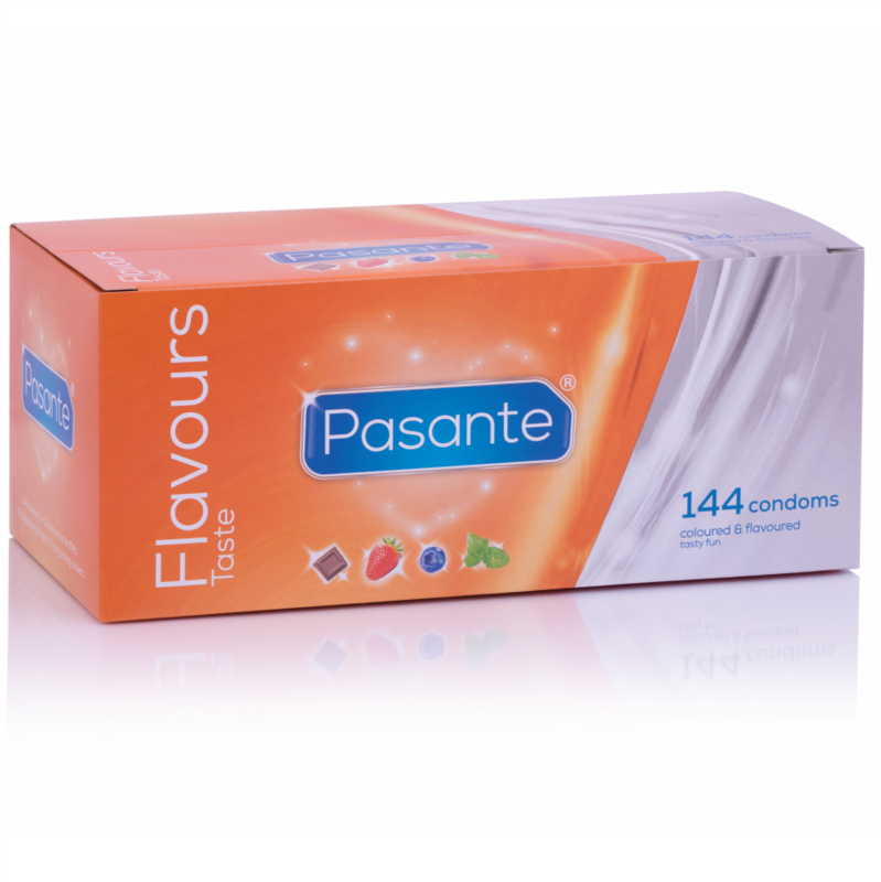 PASANTE – PRESERVATIVOS SABORES 144 UNIDADES