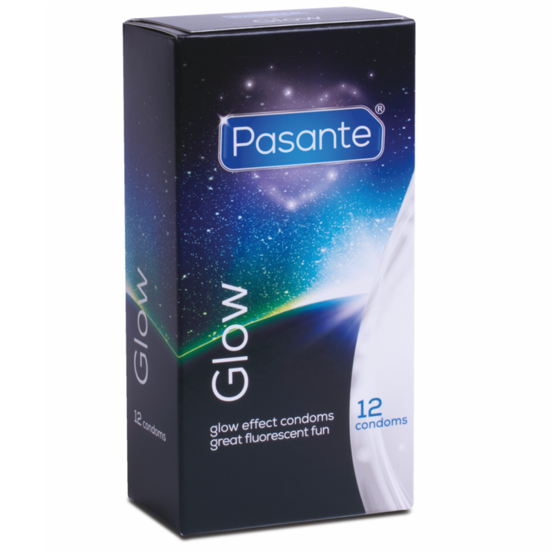 Preservativos fluorescentes PASANTE GLOW 12 Unidades