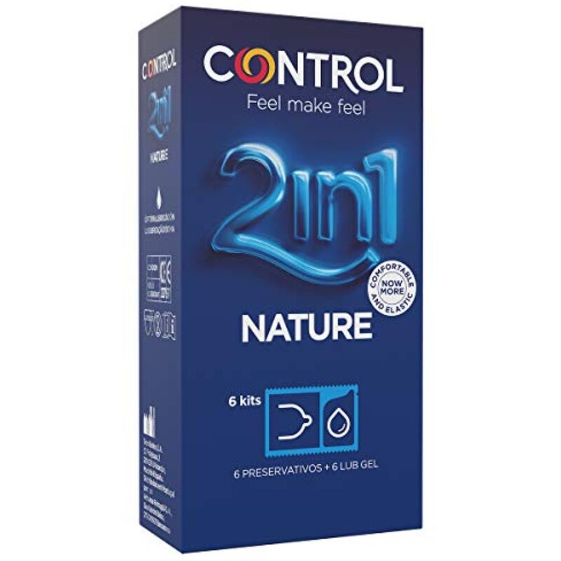 CONTROL – DUO NATURA 2-1 PRESERVATIVO + GEL 6 UDS